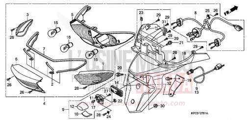 TAILLIGHT (XL125V7/8) XL125V7 de 2007